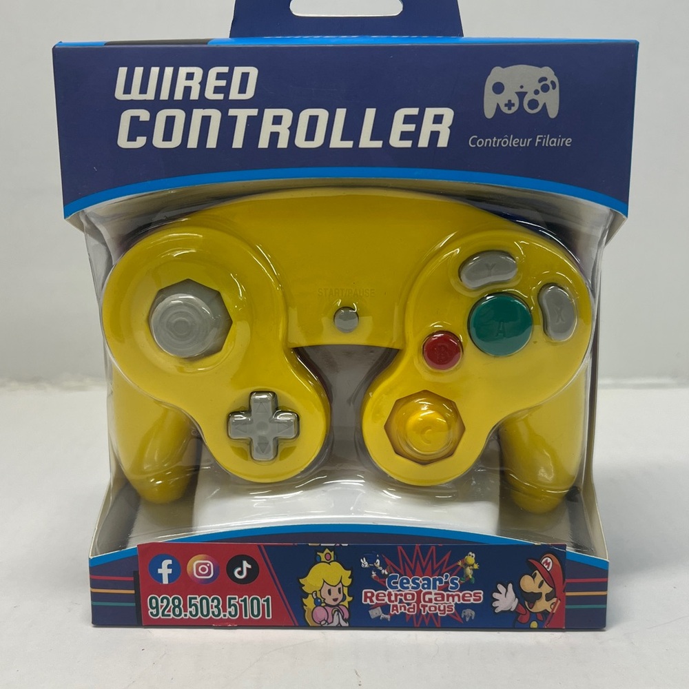 Wired Controller for GameCube/Wii- Yellow